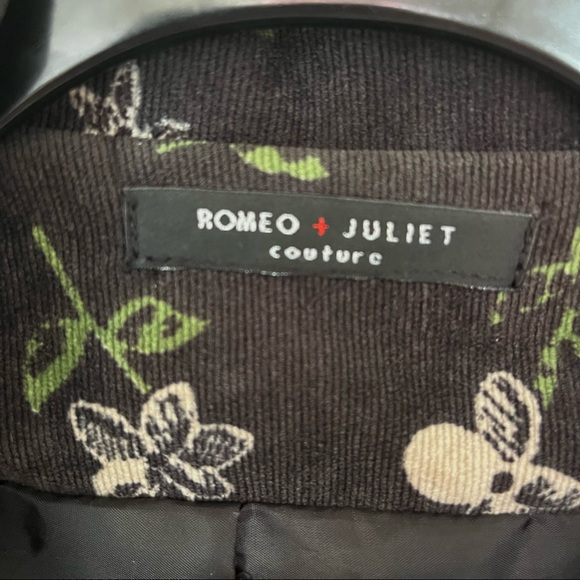 NWOT soft small-wale floral corduroy bomber jacket - Picture 4 of 5